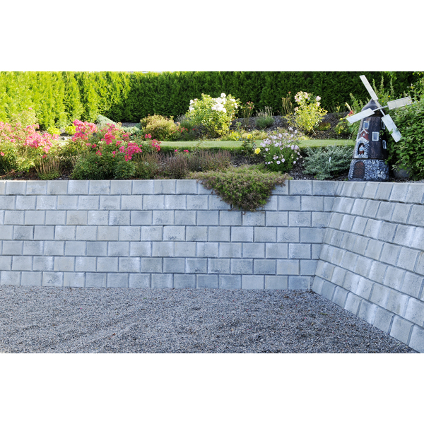 STØTTEMUR MINI HJØRNE UTV NR 4 GRÅ