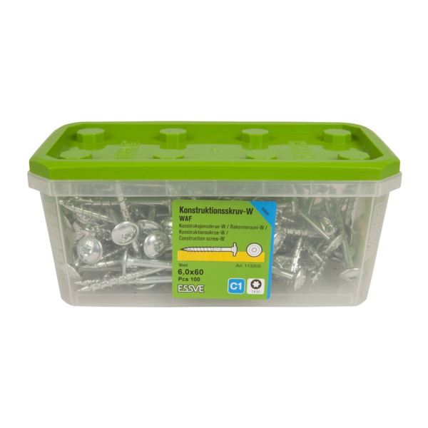 KONSTRUKSJONSKRUE WAF 6X60 FZB -100