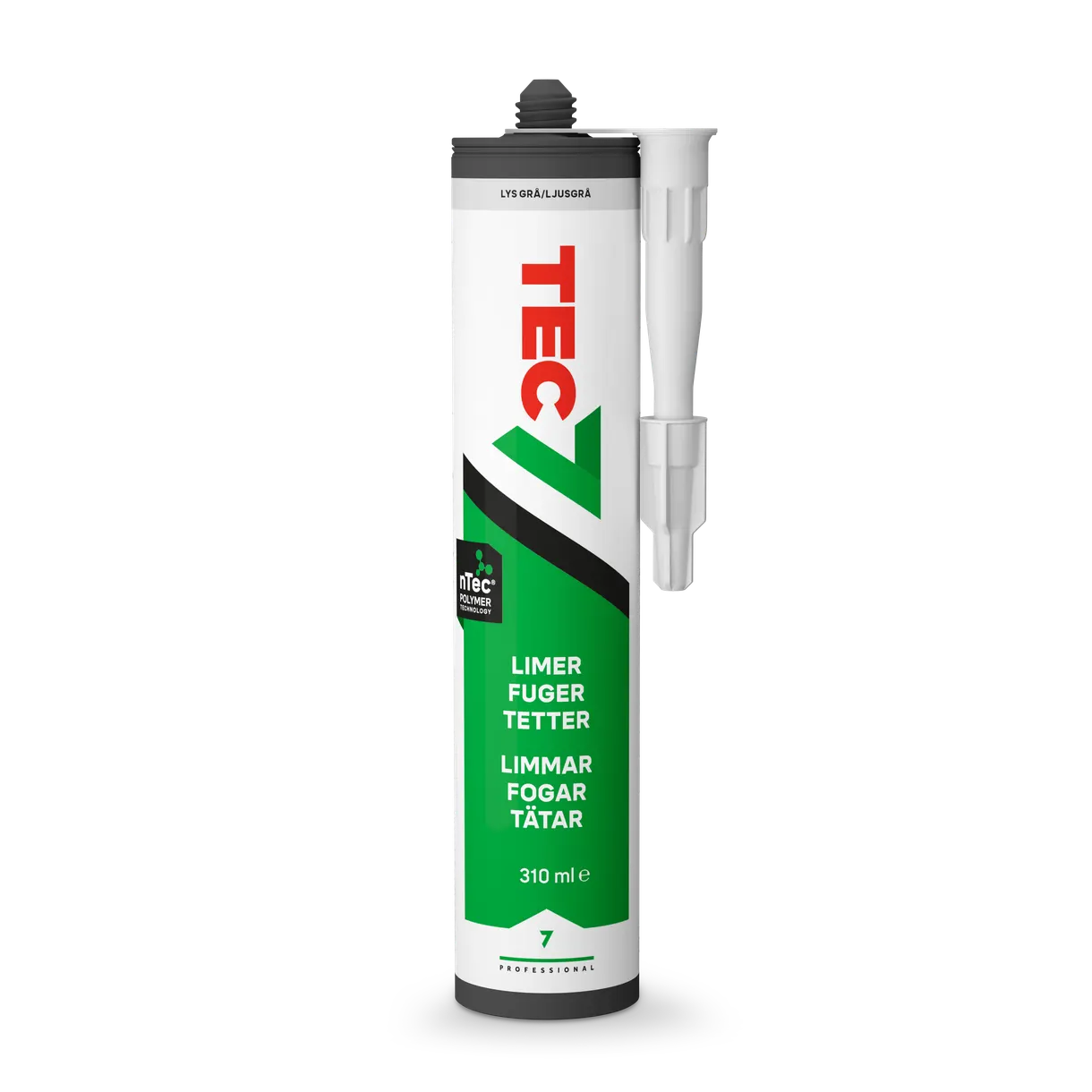 LIM&FOGMASSA TEC7 LJUSGRÅ PATRON 310ML