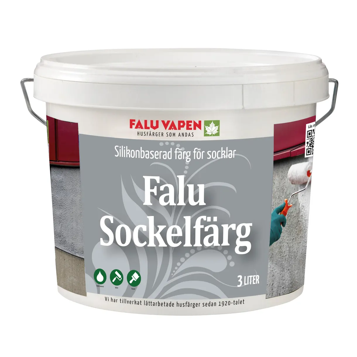 SOCKELFÄRG FALU VIT NCS S 0500-N 3L